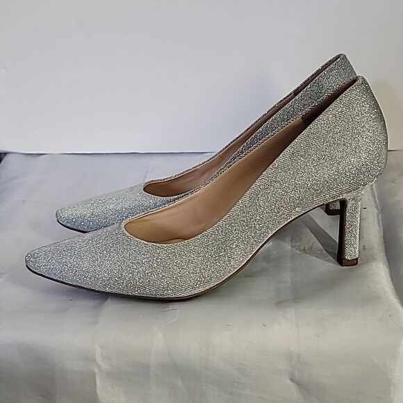 Paul Green Beth Pointed Toe Pump In Silver Sparkle New without box - Picture 6 of 10